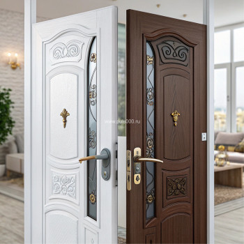 Дверь входная стальная для коттеджа белая, цена 13 600  руб.